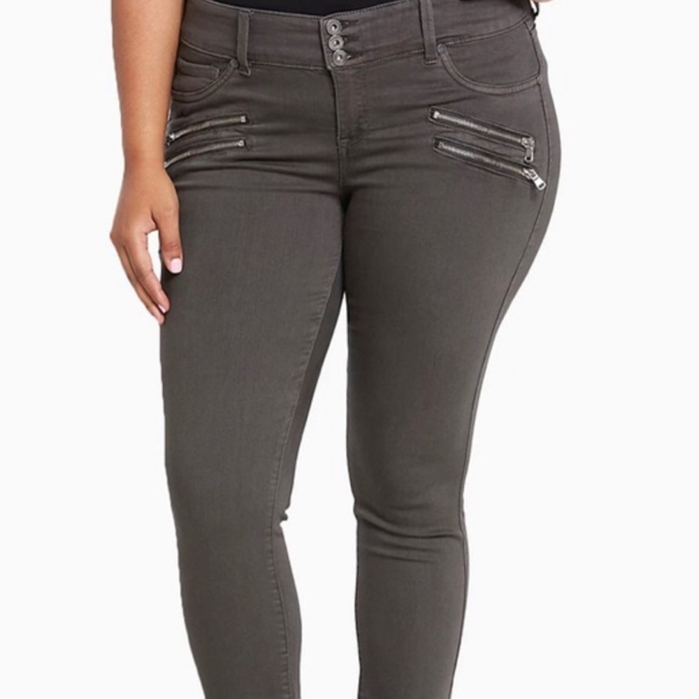 Torrid Moto Jeggings Gray
